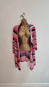 Frank Lyman Multicoloured Stripe Edge To Edge Cover Up With Stretch Size 20 - Picture 1 of 5
