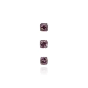 0.52 Carat Natural Loose Diamond Set of 3, Brown Purple, Loose Cushion SI1-I1 - Picture 1 of 5