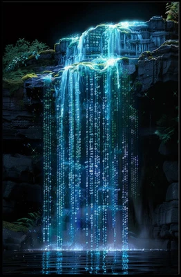 Digital Waterfall Poster - Image 1 of 4