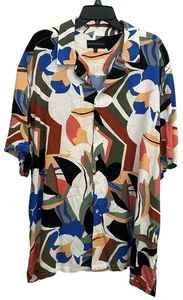 Camisa para hombre No Boundaries talla 2XL audaz multicolor manga corta botón delantero - Imagen 1 de 4