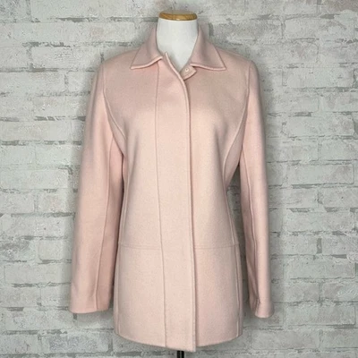 Linda Allard Ellen Tracy | Light Pink Wool Pea Coat - Image 1 of 4