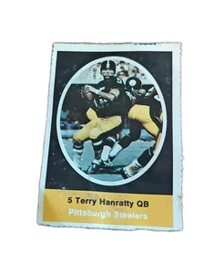 Estampillas de jugador de acción Sunoco NFL 1972 Terry Hanratty QB Pittsburgh Steelers AFC - Imagen 1 de 2