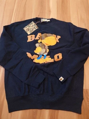 A Bathing Ape Baby Milo Navy Sweatshirt S Mint Unisex Streetwear - Image 1 of 3