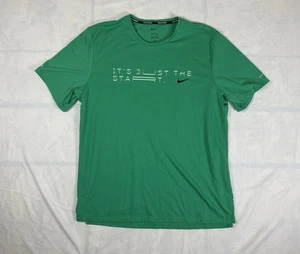 Camiseta reflectante Nike Running Dri-Fit Rise 365 CJ5420-100 para hombre L verde - Imagen 1 de 6