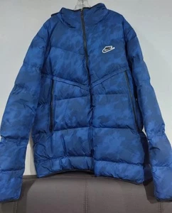 Men’s NIKE NSW DOWN FILL WINDRUNNER JACKET Blue Camo 3XLTT- 3XL Tall CU4406-492 - Picture 1 of 4
