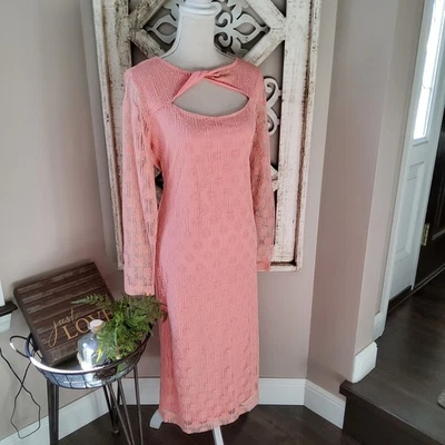 BB Dakota Steve Madden Women's Twist Front Cutout Midi Dress in Coral Floral - Image 1 of 4