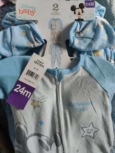 Disney Baby- Infant Footsie Pajamas Set Size 24 Months Blue - Picture 1 of 2