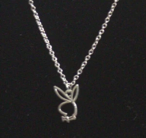 2000 Mini Playboy 10x16mm Shiny Silver Pendent Necklace with 20" Snake Chain Hot - Picture 1 of 1