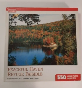 VINTAGE HOYLE PEACEFUL HAVEN JIGSAW PUZZLE 550 PCS - 1999 - FACTORY SEALED BOX  - Picture 1 of 7
