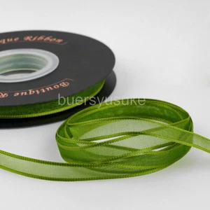 25Yds Reel Wide Satin Edge Sheer Organza Ribbon Chiffon - 1cm 1.5cm 2.5cm 4cm W - Picture 1 of 40