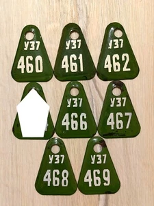 Choose any Vintage Enameled Number Hotel Number Token 1970s Price for 1 pcs. - Picture 1 of 10