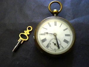 S.A.D. Reloj Bolsillo Llave Cuerda Caja Dorada 48mm. Totalmente Funcionando. Finales del siglo XIX.  En muy buena condición - Imagen 1 de 8