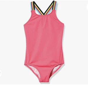 NEW Kanu Surf Girls  Maggie UPF 50 Beach Sport Athletic One Piece Pink Size 14 - Picture 1 of 4