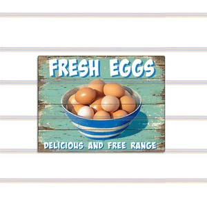 Fresh Eggs Delicious And Free Range Theme Retro style metal tin sign/plaque - Picture 1 of 4
