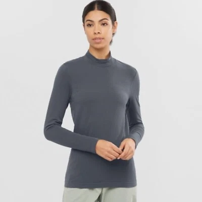 Salomon Essential Cálido Top Capa Base Cuello Simulado Manga Larga Talla Grande NUEVO Foto 1 de 4