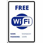 White Wifi Password Sign Personalized custom Multiple Design Options