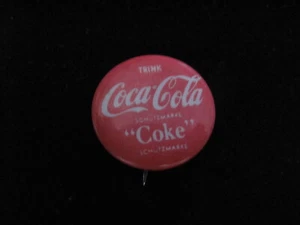 Bottone posteriore spilla Coca Cola Trink vintage - da collezione - Foto 1 di 4