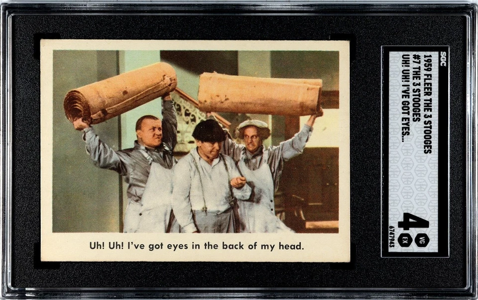 1959 Fleer The 3 Three Stooges #7 Uh! Uh! I've Got Eyes SGC 4 NEWLY-GRADED! - Image 1 of 4