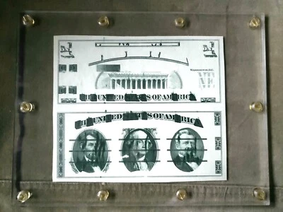 Giori Test Note 1970 Uncut Pair Washington Centered  - Image 1 of 4