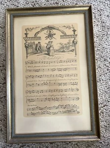 Framed Sheet Music 12x18” “The Resolved Lafs” George Bickham Jr. Reproduced 1738 - Picture 1 of 10