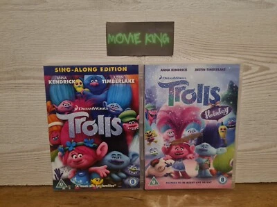 Trolls & Trolls Holiday (DVD, 2017) SING ALONG EDITION {Animation} [Reg 2] [UK] - Image 1 of 4
