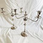 PAIR 3-Light CANDELABRA OLD SHEFFIELD PLATE GEORGE III c1795 - 17 ½ Inches