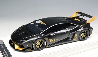 1/18 Ivy Models Lamborghini Huracan GT Liberty Walk Cuero Negro y Dorado 66 piezas Foto 1 de 4