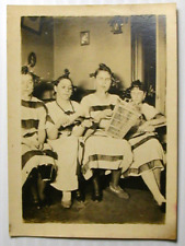 Original Vintage 1940s WEIRD Novelty Photo ~ Clothespin Beauties 2.5"x3.5" VG