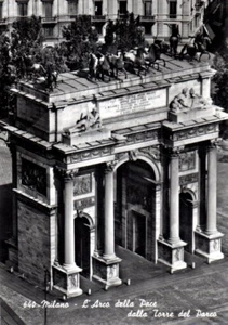 CARTOLINA Milano  L'Arco della Pace dalla Torre del Parco  postcard 1957 n. 51 - Picture 1 of 1