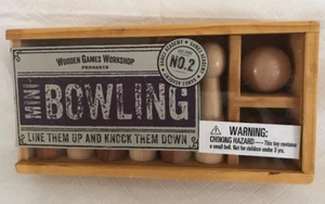 PROFESSOR PUZZLE Mini Bowling 6 Pins 2 Kugeln HOLZ Box komplett - Bild 1 von 3