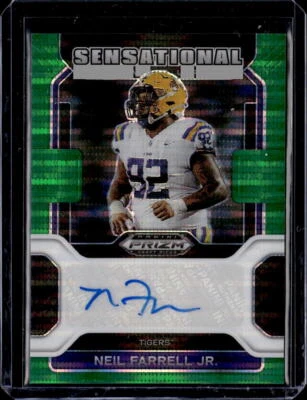 2023  DP #SS-NFJ Neil Farrell Jr. 2022 Prizm Sensational Auto Green Pulsar #/25 - Image 1 of 2