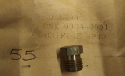 COLEMAN ORIFICE BRASS GAS TIP # 55 C9904-0551 - Image 1 of 2