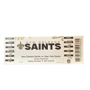 New York Giants @ New Orleans Saints 2023 NFL Ticket - Derek Carr 3 TDs - Bild 1 von 1