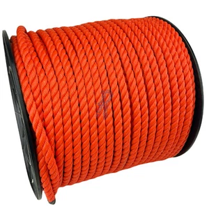 Cuerda de polietileno naranja de 10 mm x carrete de 45 metros salvavidas botes flotantes de rescate - Imagen 1 de 8