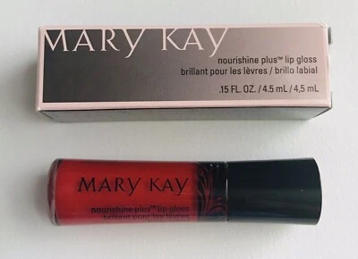 Nuevo En Caja Mary Kay Nourishine Plus Brillo Labial Rock N Rojo #047953 Tamaño Completo Foto 1 de 2