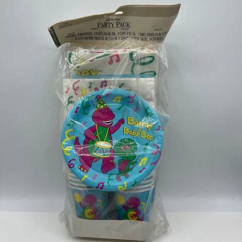 1993 Barney the Dinosaur Baby Bop Party Pack New Old Stock by Hallmark Cover