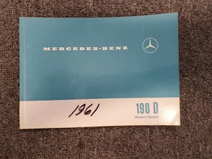 1961 Mercedes Benz 190Dc Original Owner Owner's Operator Manual. EDITION A - Picture 1 of 4