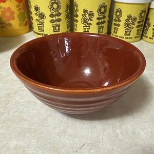 VINTAGE Bauer Pottery #18 Brick Red Brown Mixing Bowl - Picture 1 of 8