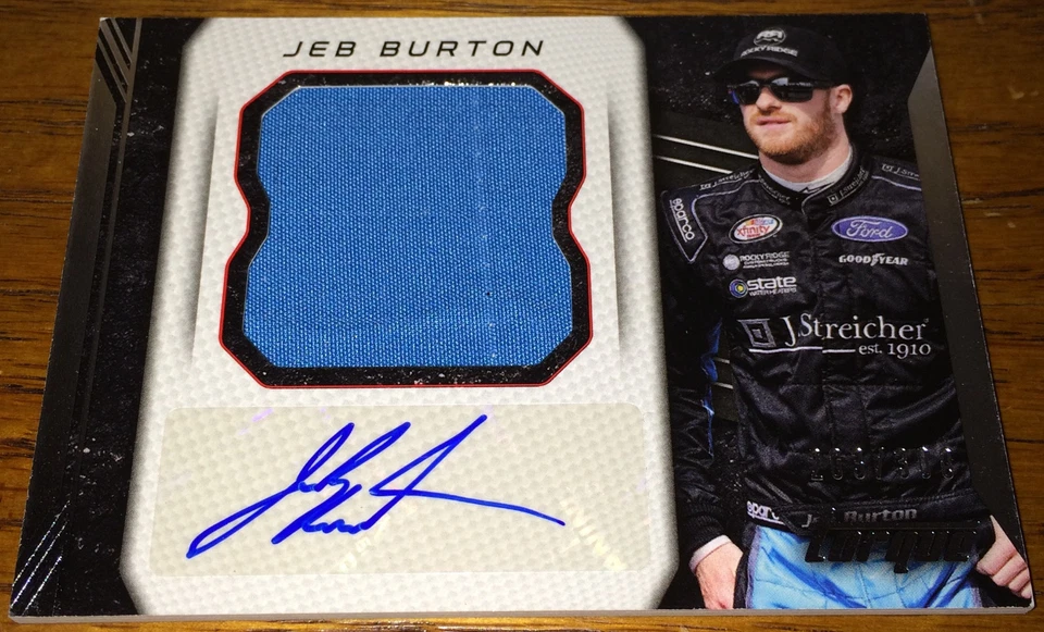 2016 TORQUE RACING JEB BURTON JUMBO FIRESUIT AUTOGRAPH SILVER FOIL 203/300 - Image 1 of 1