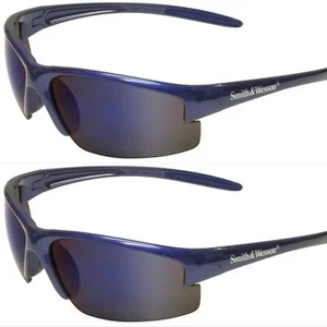2 Pack Smith & Wesson Equalizer Safety Glasses Blue Frame & Blue Mirror Lens - Picture 1 of 1