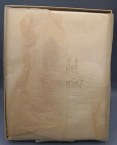 VTG Wedding Book CR Gibson "Bridal Memories" 1965 White Moiré Satin USA UNUSED - Picture 1 of 6