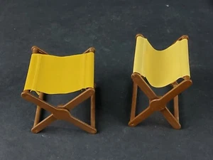 Vintage 1974 Big Jim Set of Chairs Fold Out Camper Camping Accessory Mattel Lot - Picture 1 of 7