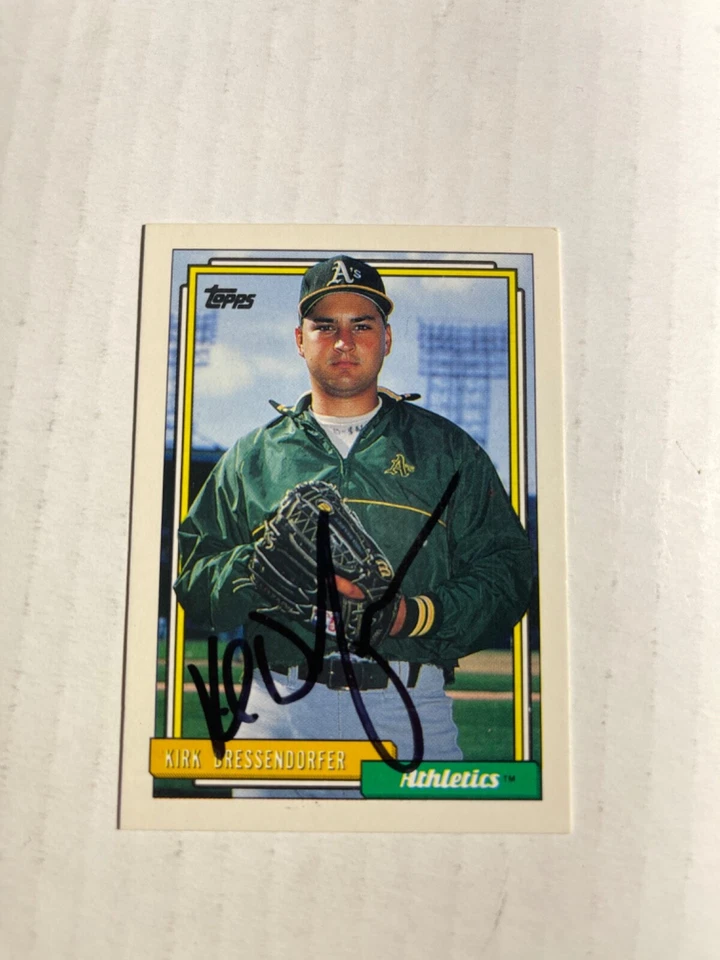 Oakland Athletics KIRK DRESSENDORFER Signed Card - Image 1 of 1