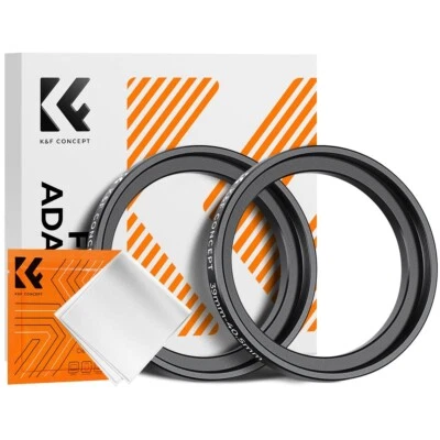 K&F Concept 2 pieces Step Up Ring Aviation-grade Aluminum Filter Adapter Ring - Image 1 of 4