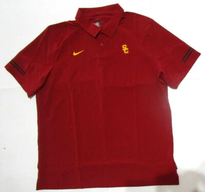 Camisa polo masculina Nike Dri-Fit USC, nova roupa oficial em campo ajuste padrão GG - Imagem 1 de 4