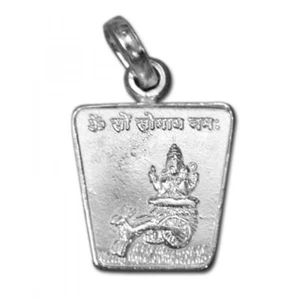 Moon/Chandra Yantra Locket Pure Silver OM POOJA SHOP - Picture 1 of 2