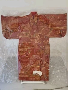 Seltener neuer Vintage Original Miniatur japanischer Kimono. Puppengröße. Puppenkleidung. Japan - Bild 1 von 7