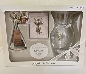 ANGELIC REFLECTIONS 3-TEILIGES ENGEL-SET - ORNAMENT, PIN & VASE - VENEZIANISCHER STIL GLAS - Bild 1 von 13