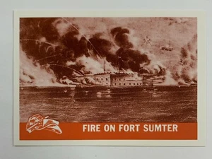 1965 Civil War Picture Card Reprint Single #10 Fire on Fort Sumter - Picture 1 of 2