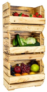 Set da 3 scaffale cucina sottile 40x22x29 cm in scatola per verdure infiammata orda di frutta - Foto 1 di 9